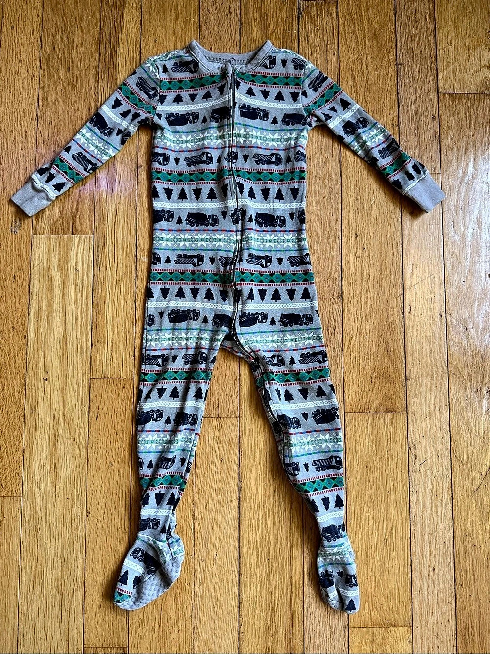 Old Navy Christmas 2T Geometric Footie Pajamas